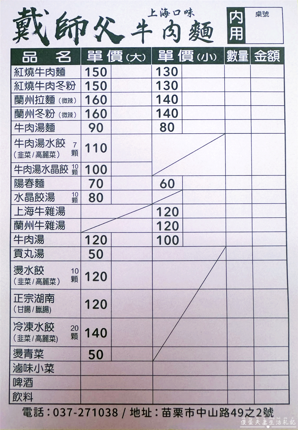 【苗栗市。美食】『戴師父牛肉麵』罕見上海味！口味獨特的牛肉麵專賣店！ @傻蛋夫妻生活札記