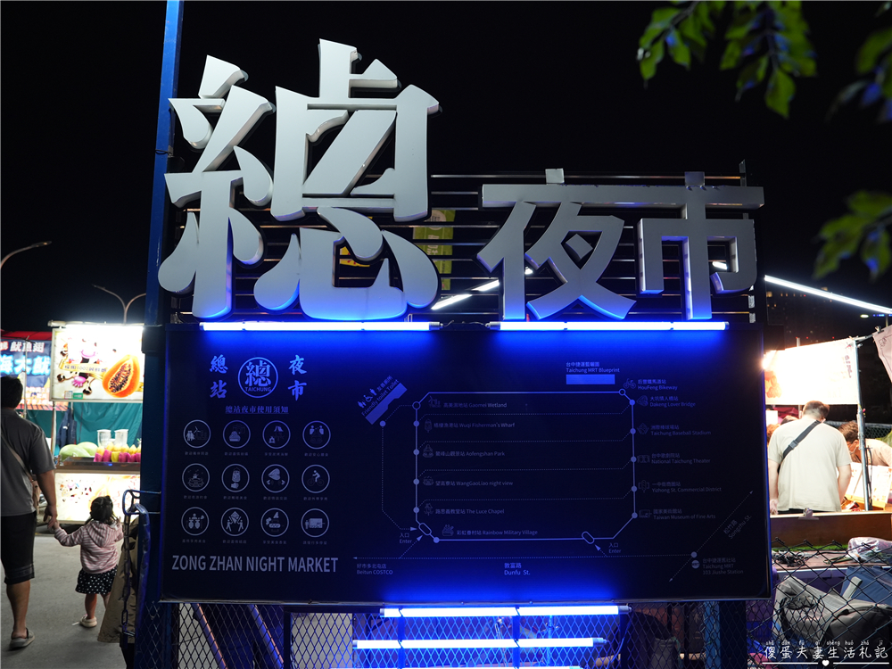 【台中北屯。夜市】『總站夜市』蒐集25家夜市美食！千坪夜市超過300攤位，吃喝玩樂一次搞定~ @傻蛋夫妻生活札記