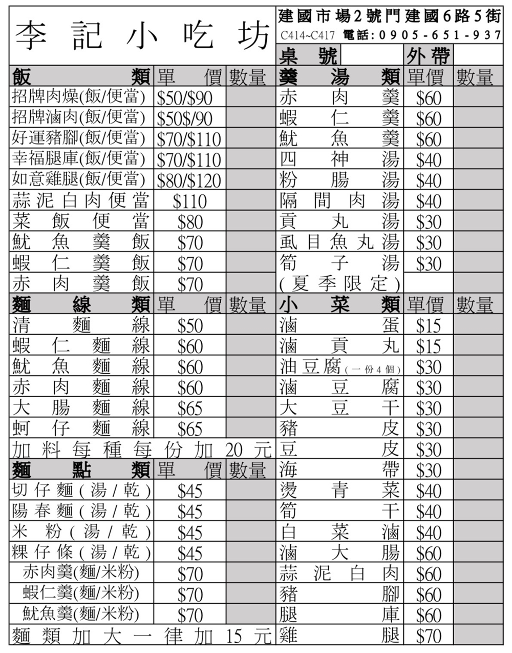 【台中東區美食】『李記小吃坊』肥而不膩~建國市場內的傳統好滋味~ @傻蛋夫妻生活札記