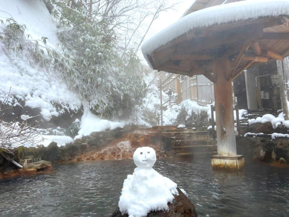 【日本栃木。住宿】『大丸溫泉旅館』那須高原上的雪見秘境川湯初體驗！ @傻蛋夫妻生活札記