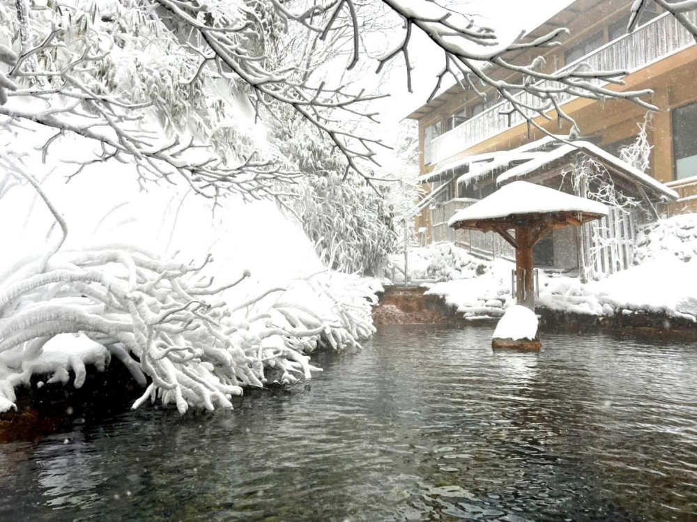 【日本栃木。住宿】『大丸溫泉旅館』那須高原上的雪見秘境川湯初體驗！ @傻蛋夫妻生活札記