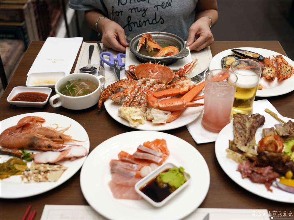 【台中西屯。美食】『溫莎咖啡廳』高質感Buffet！裕元花園酒店的吃到飽百匯餐廳！ @傻蛋夫妻生活札記