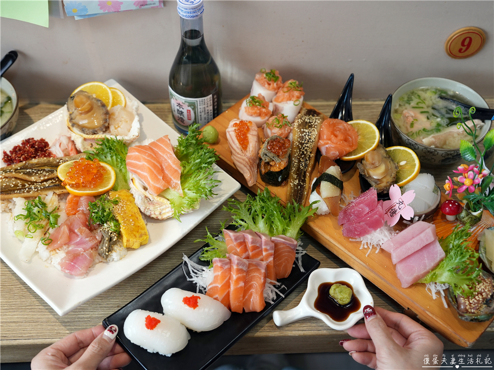 【台中北屯美食】『丸億生魚片壽司』超澎派雄霸套餐！新一點利黃昏市場的日式料理！ @傻蛋夫妻生活札記
