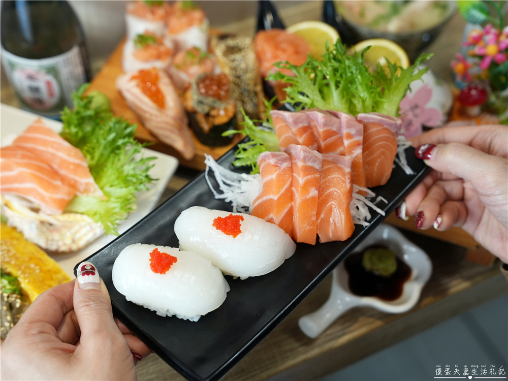 【台中北屯美食】『丸億生魚片壽司』超澎派雄霸套餐！新一點利黃昏市場的日式料理！ @傻蛋夫妻生活札記