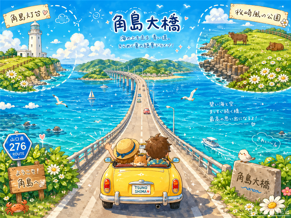 【日本山口景點】『角島』角島大橋夢幻藍海公路～自駕必訪打卡地！ @傻蛋夫妻生活札記