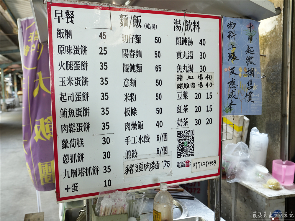 【苗栗後龍美食】『濃來傳統早午餐』在地隱藏版！新港市場的巨無霸飯糰！ @傻蛋夫妻生活札記