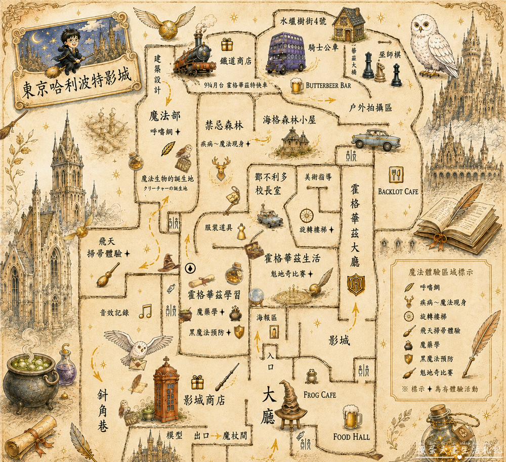 【日本東京景點】『東京華納兄弟哈利波特影城 / Warner Bros. Studio Tour Tokyo』哈利波特迷衝啦！園區交通、地圖、參觀路線、必拍場景，讓你第一次去就上手！ @傻蛋夫妻生活札記