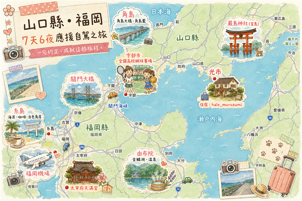 【日本山口+福岡】『7天輕旅行全紀錄』山口、福岡應援之旅！日本自由行行程規劃、住宿、美食、購物、戰利品全紀錄！ @傻蛋夫妻生活札記